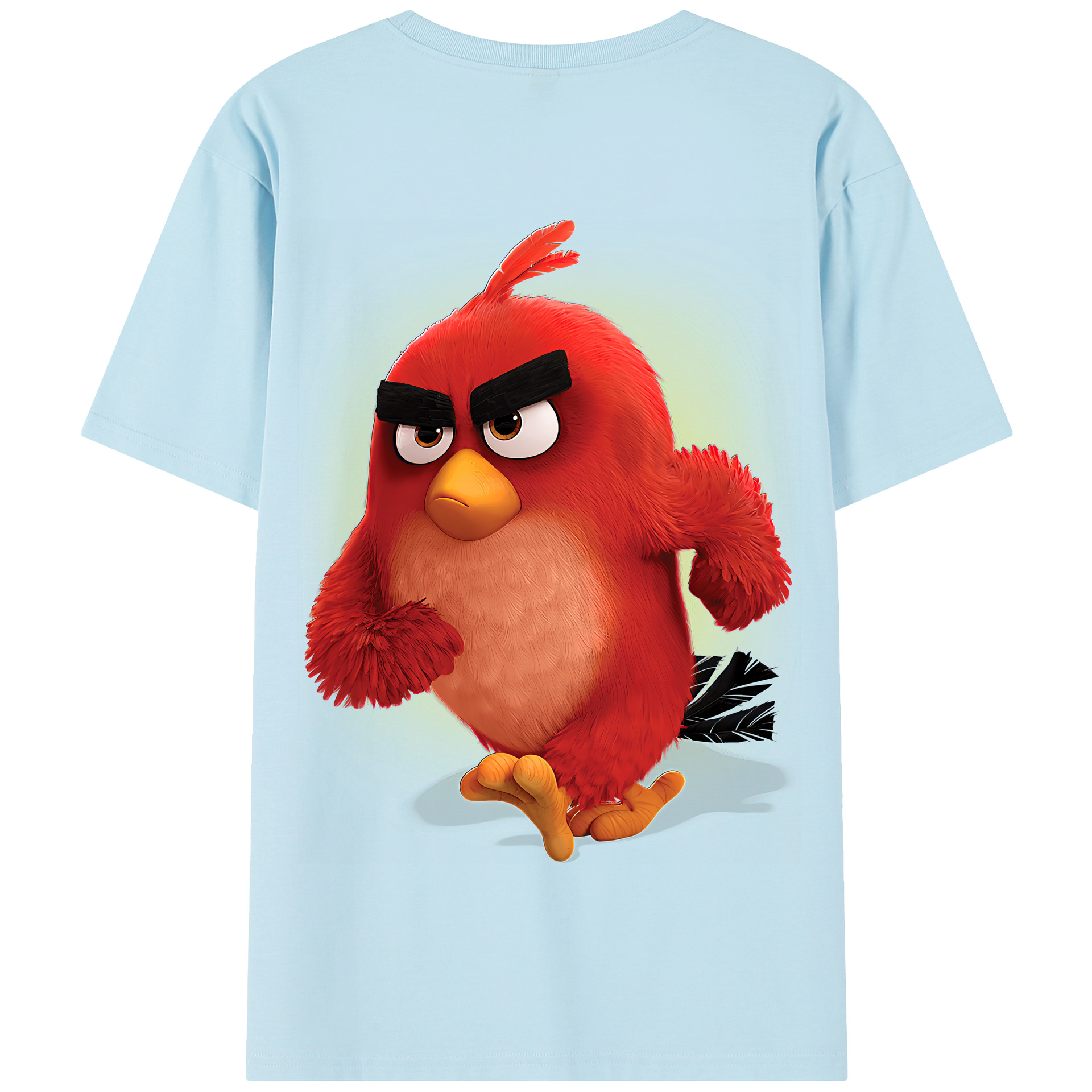 （画像用） Angry Birds アングリーバード 綿100％半袖Tシャツ（背面プリント）